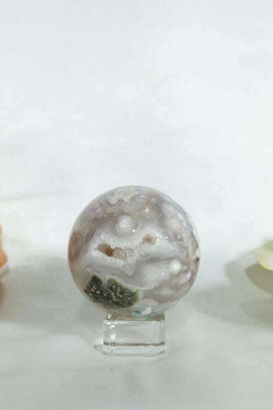 Flower Agate Sphere #9