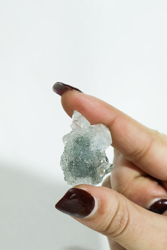 Blue Chalcedony with Diamond Apophyllite #8