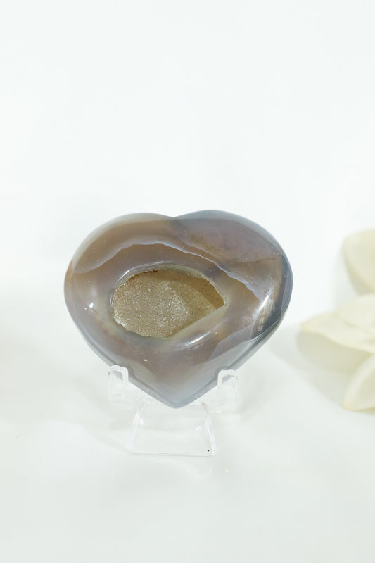 Druzy Agate Heart #6