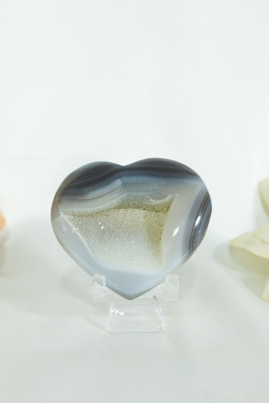 Druzy Agate Heart #7
