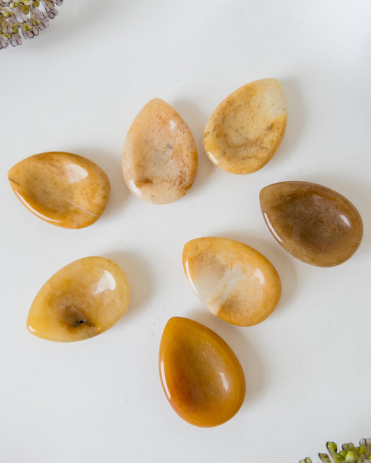 Yellow Jade Worry Stones