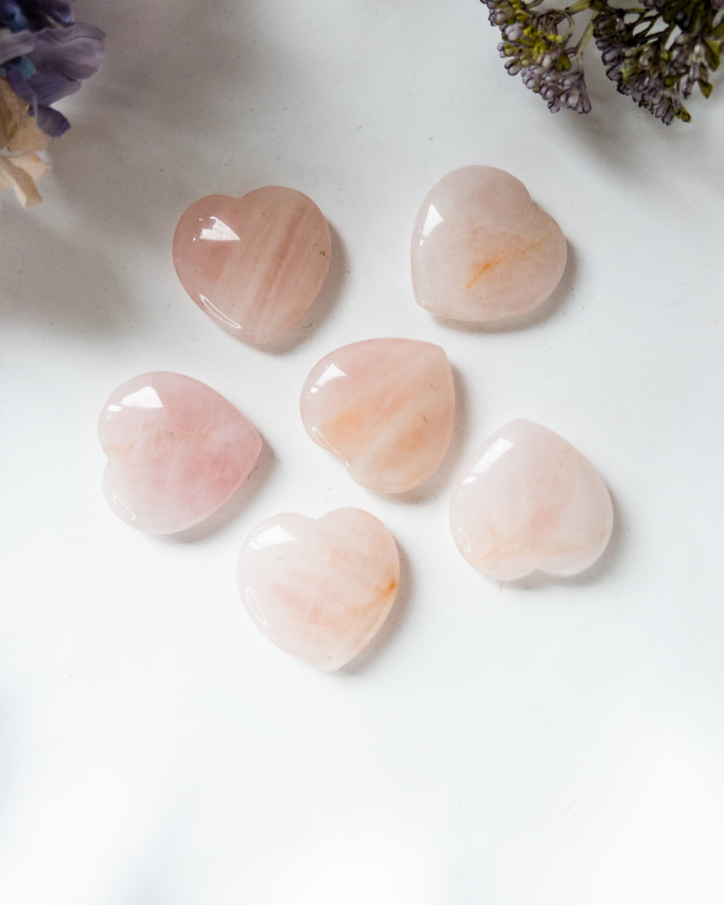 Rose Quartz Hearts-Small