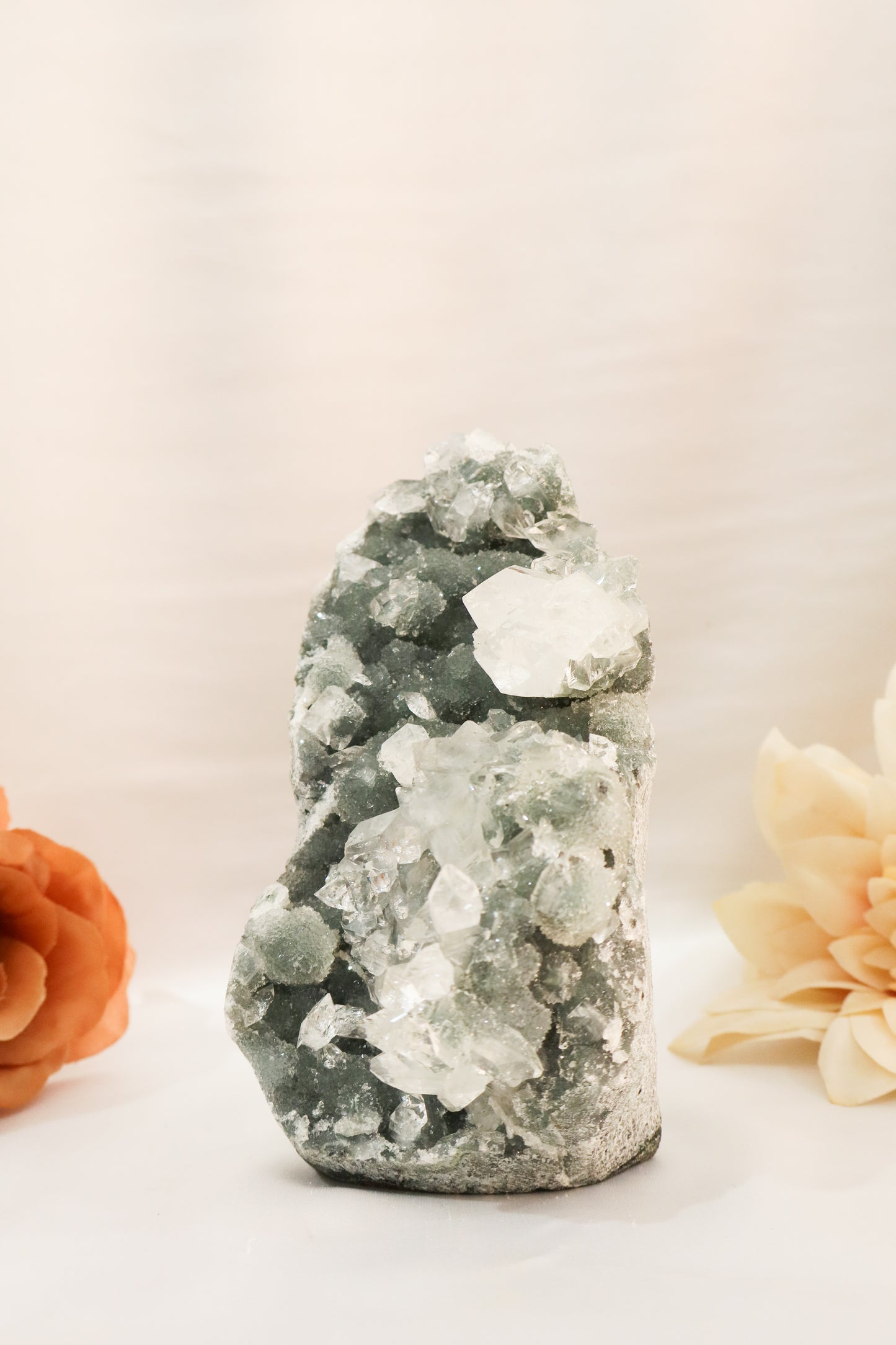 Blue Chalcedony with Diamond Apophyllite #31