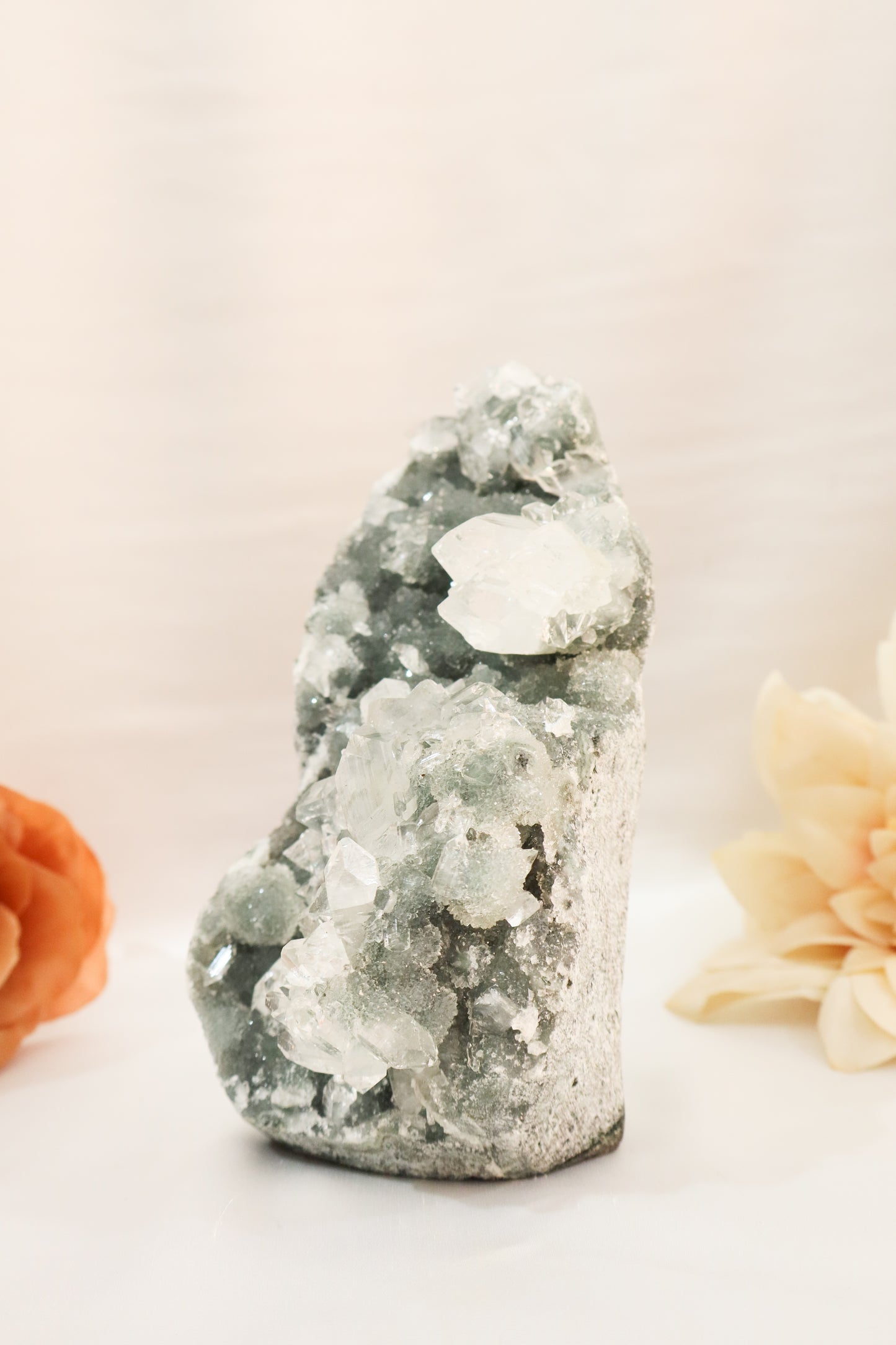 Blue Chalcedony with Diamond Apophyllite #31