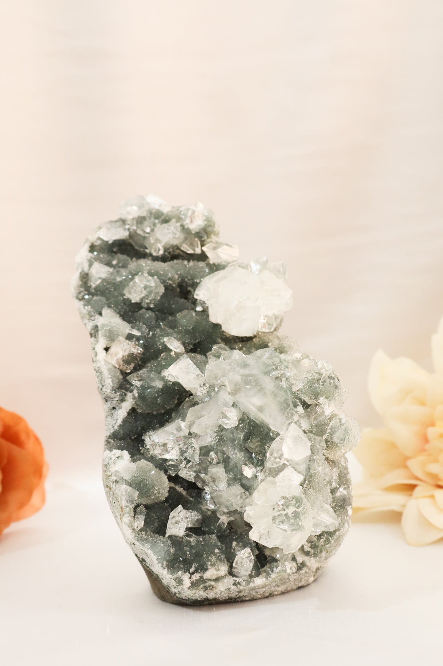 Blue Chalcedony with Diamond Apophyllite #31