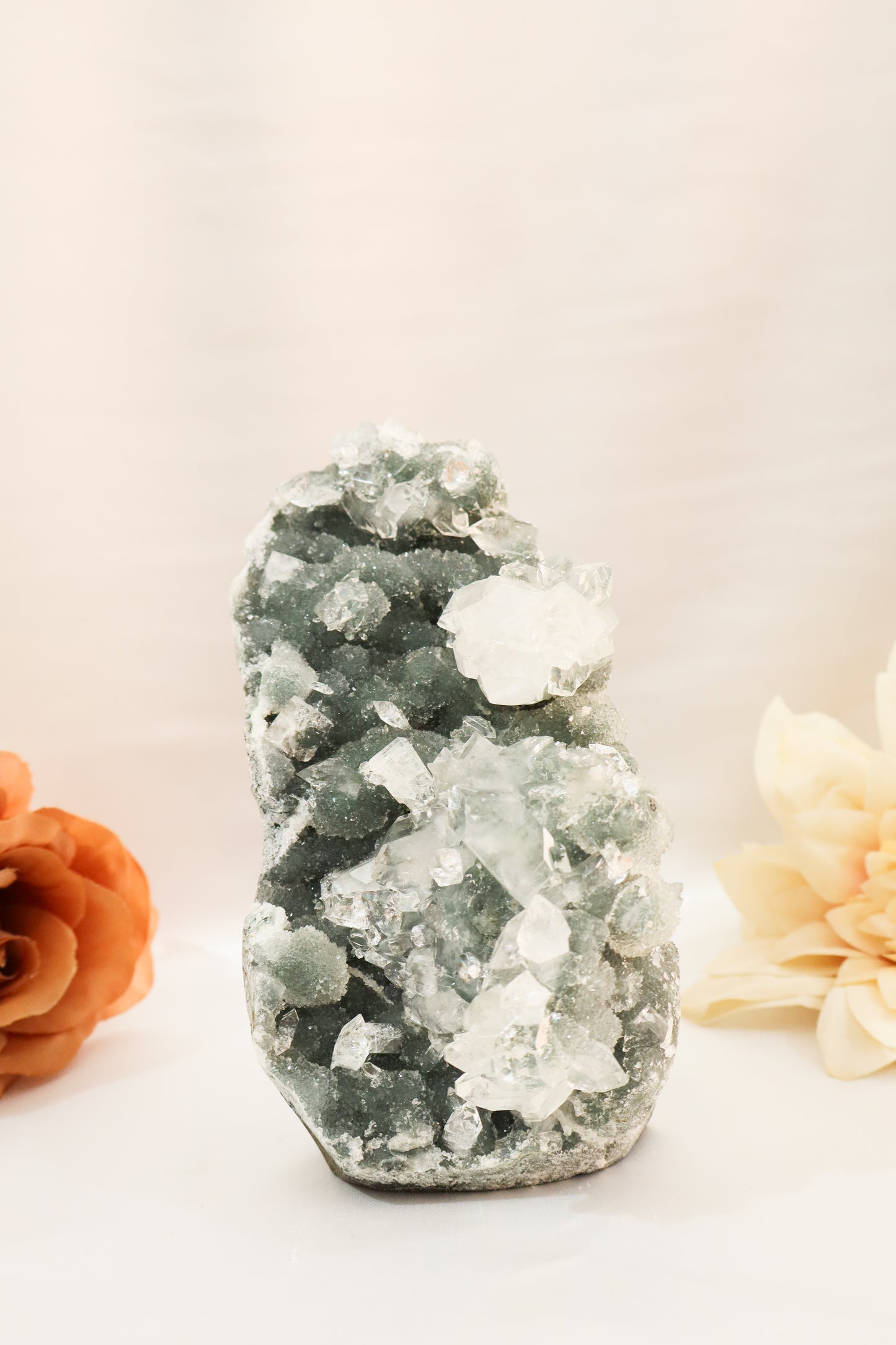 Blue Chalcedony with Diamond Apophyllite #31