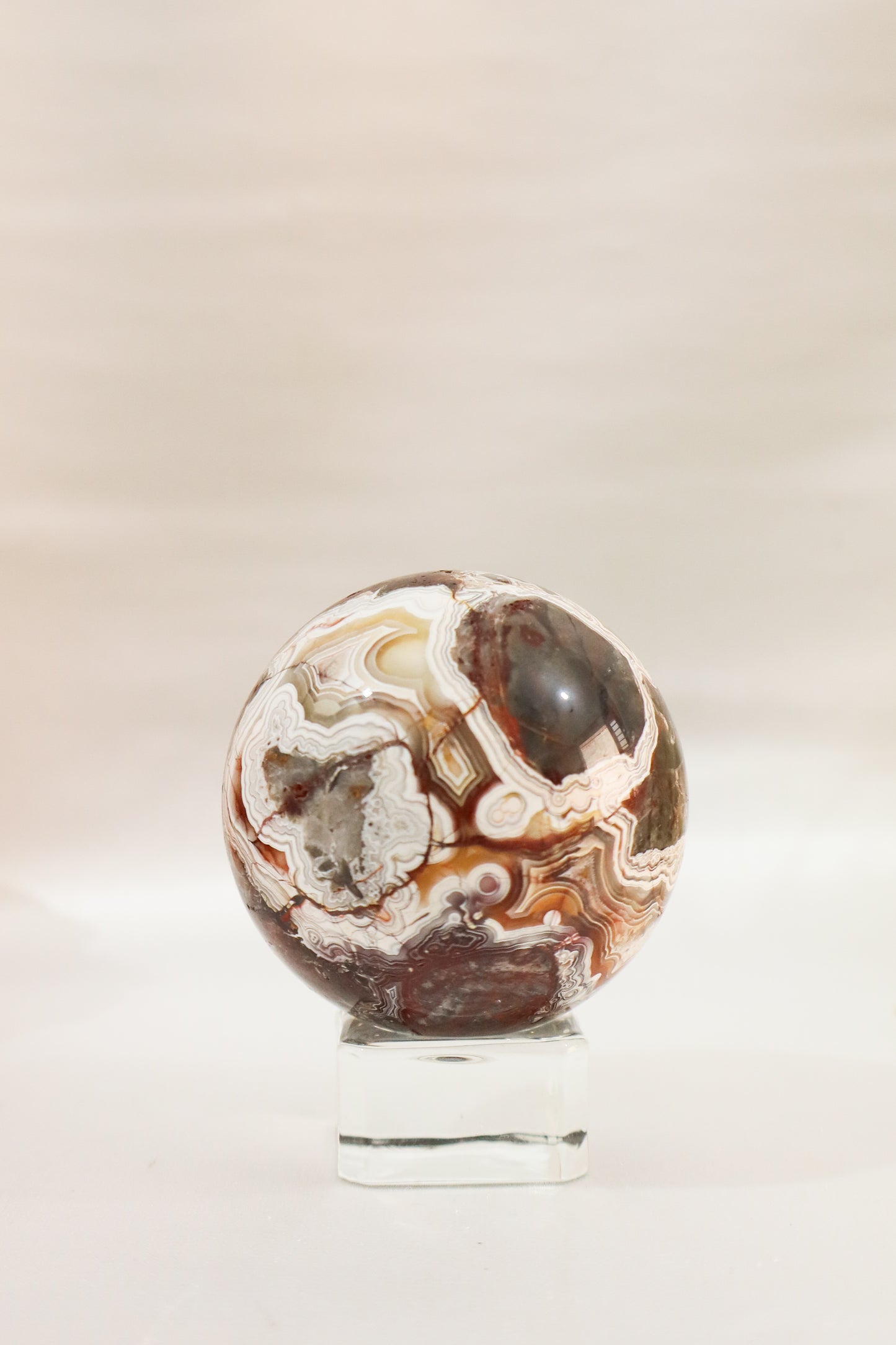 Mexican Crazy Lace Agate Sphere #2