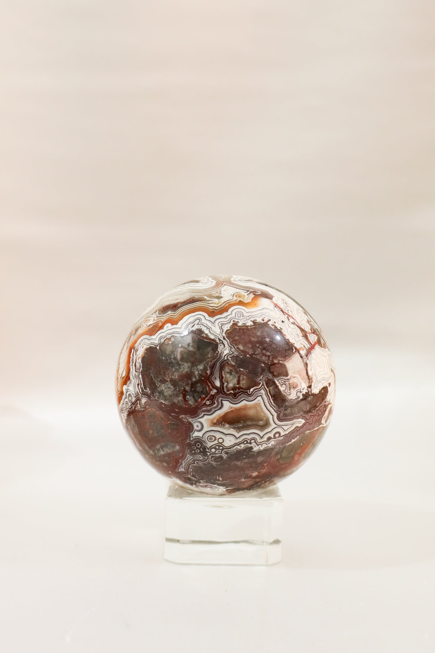Mexican Crazy Lace Agate Sphere #2