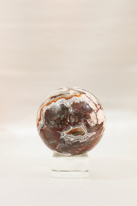 Mexican Crazy Lace Agate Sphere #2