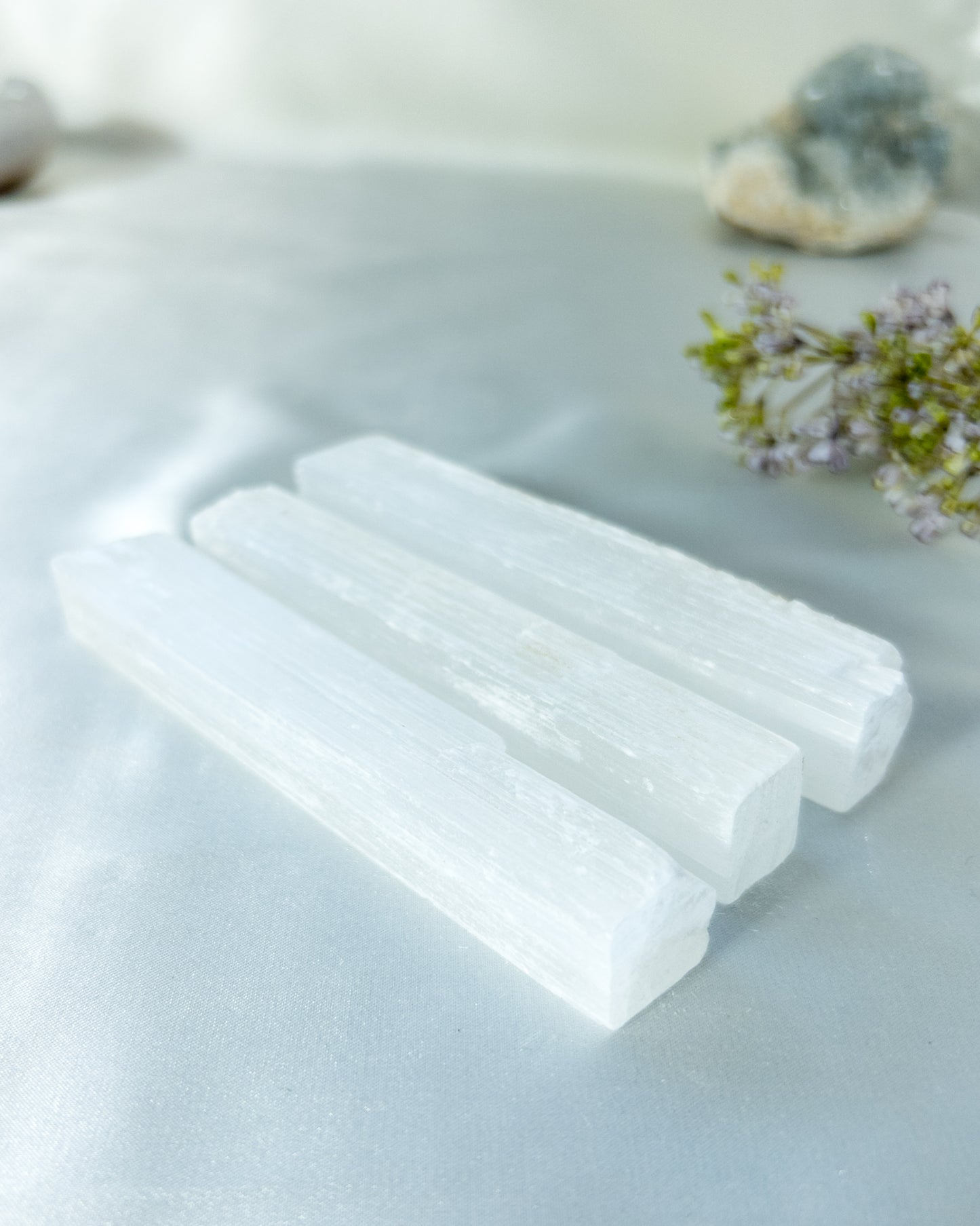 Selenite Rough Rod