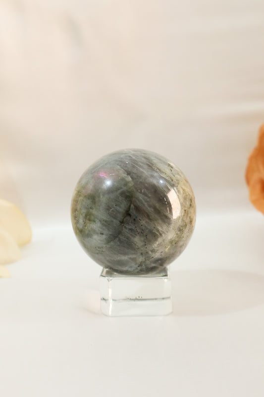 Purple Flash Labradorite Sphere #6