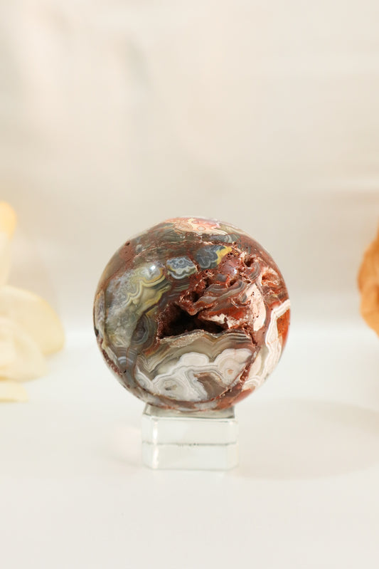 Mexican Crazy Lace Agate Sphere #3