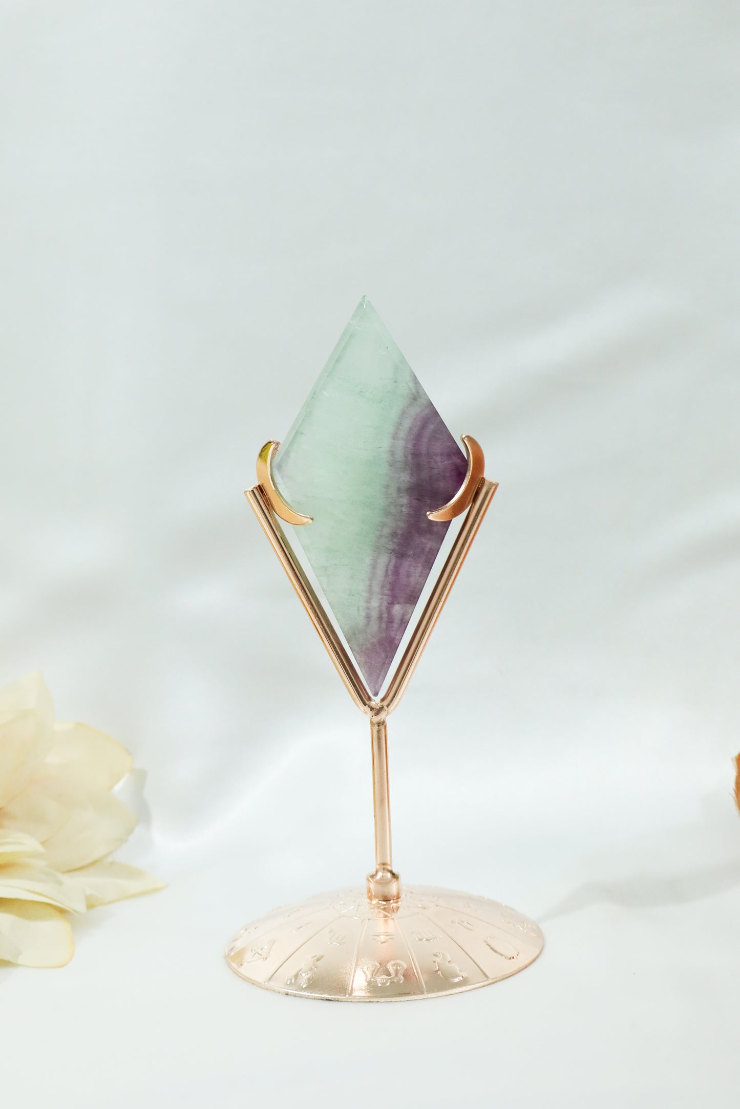 Fluorite Diamond on Stand #1