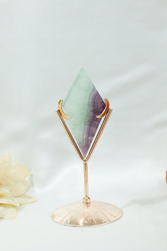 Fluorite Diamond on Stand #1