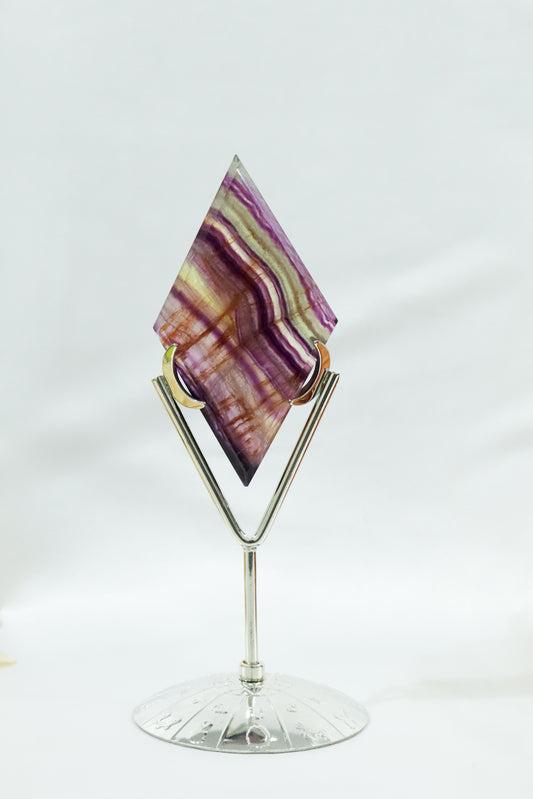 Fluorite Diamond on Stand #4