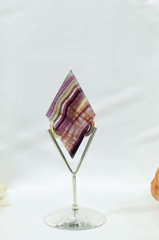 Fluorite Diamond on Stand #4