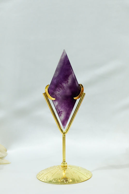 Fluorite Diamond on Stand #2
