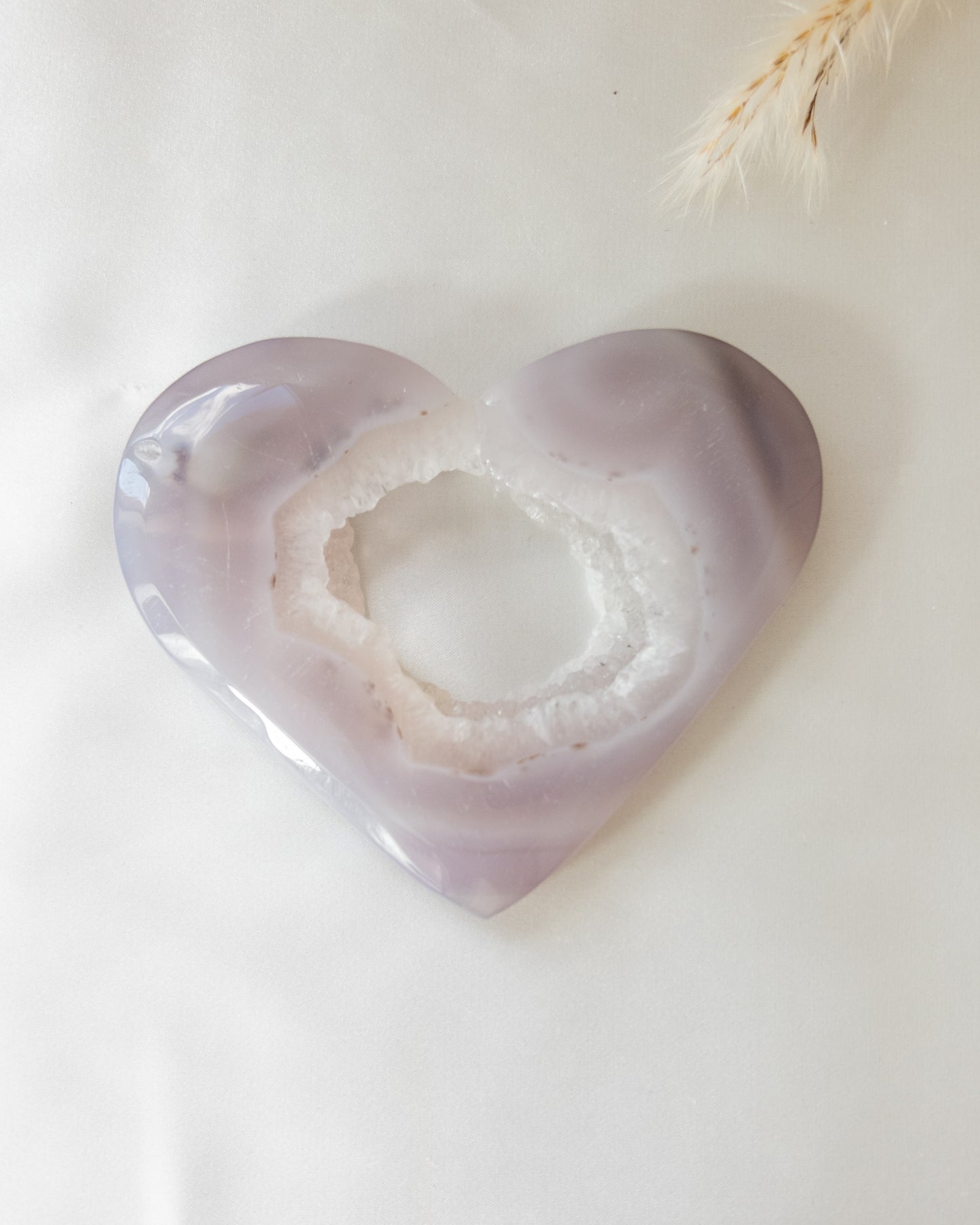 Druzy Agate Heart on Stand #3