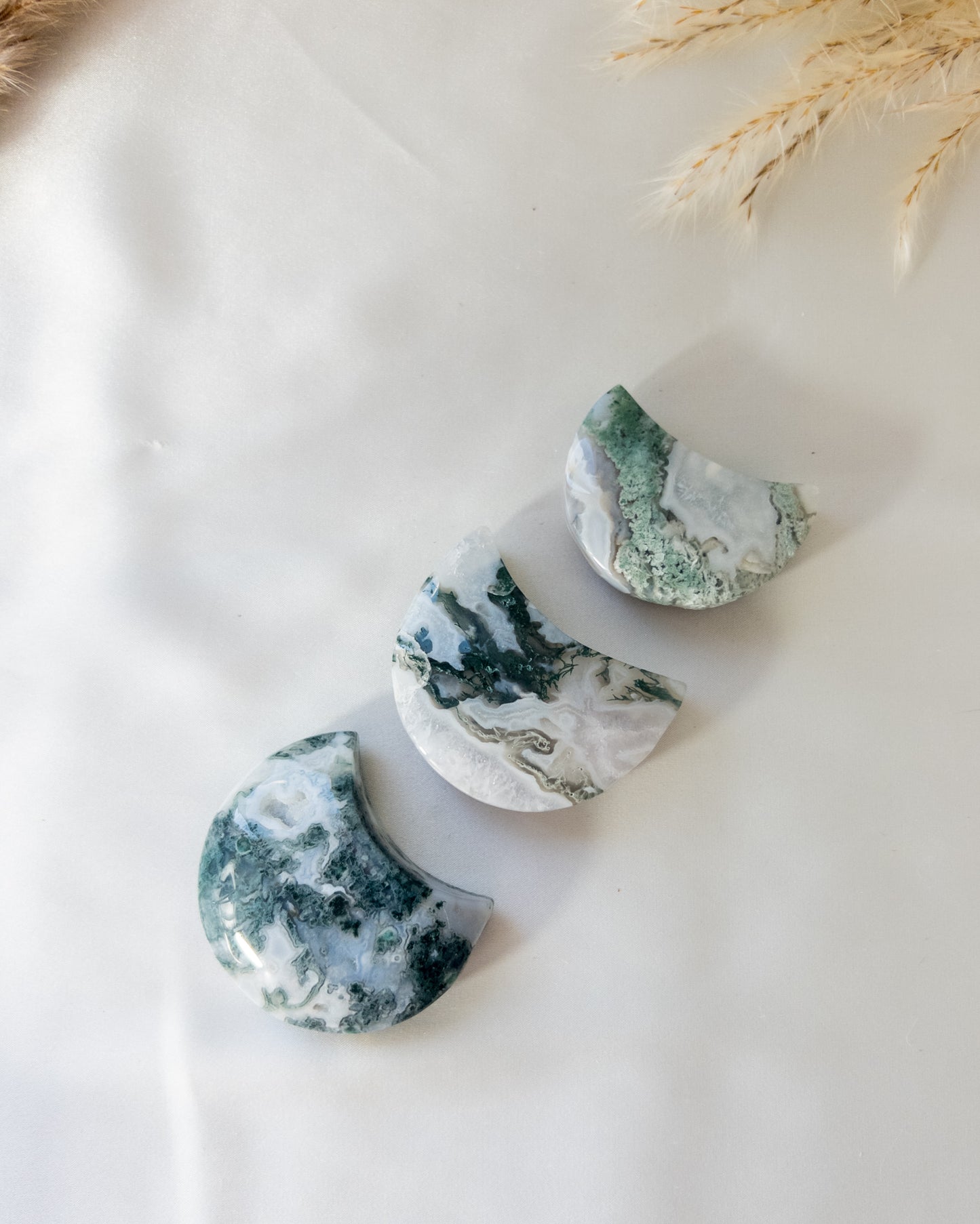 Moss Agate Moons