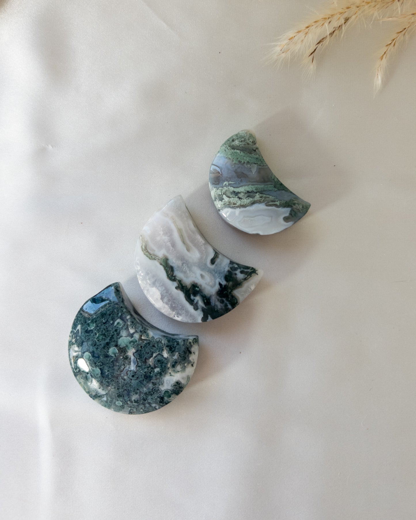 Moss Agate Moons