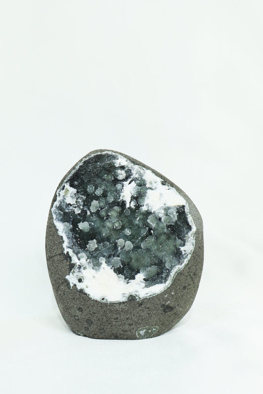 Black Chalcedony & Apophyllite Cluster - High Quality #7