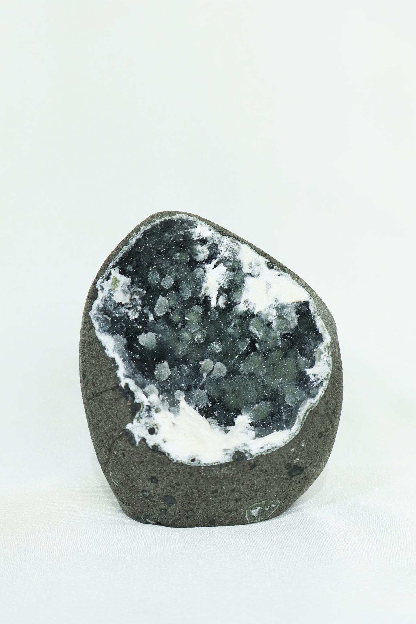 Black Chalcedony & Apophyllite Cluster - High Quality #7