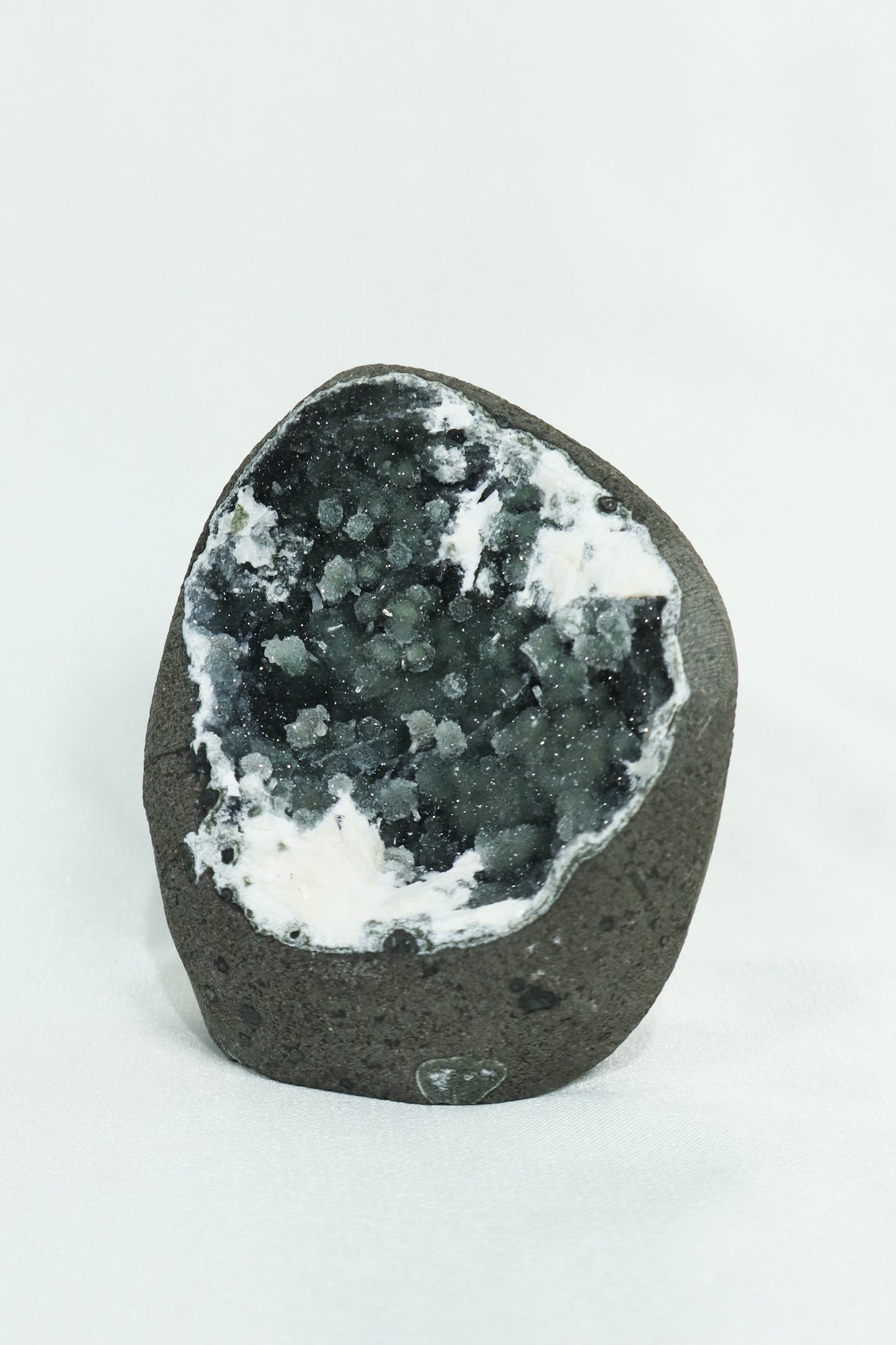 Black Chalcedony & Apophyllite Cluster - High Quality #7