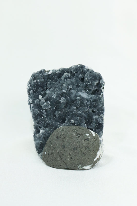 Black Chalcedony & Apophyllite Cluster - High Quality #8