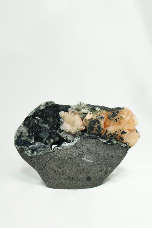 Black Chalcedony & Apophyllite Cluster - High Quality #9