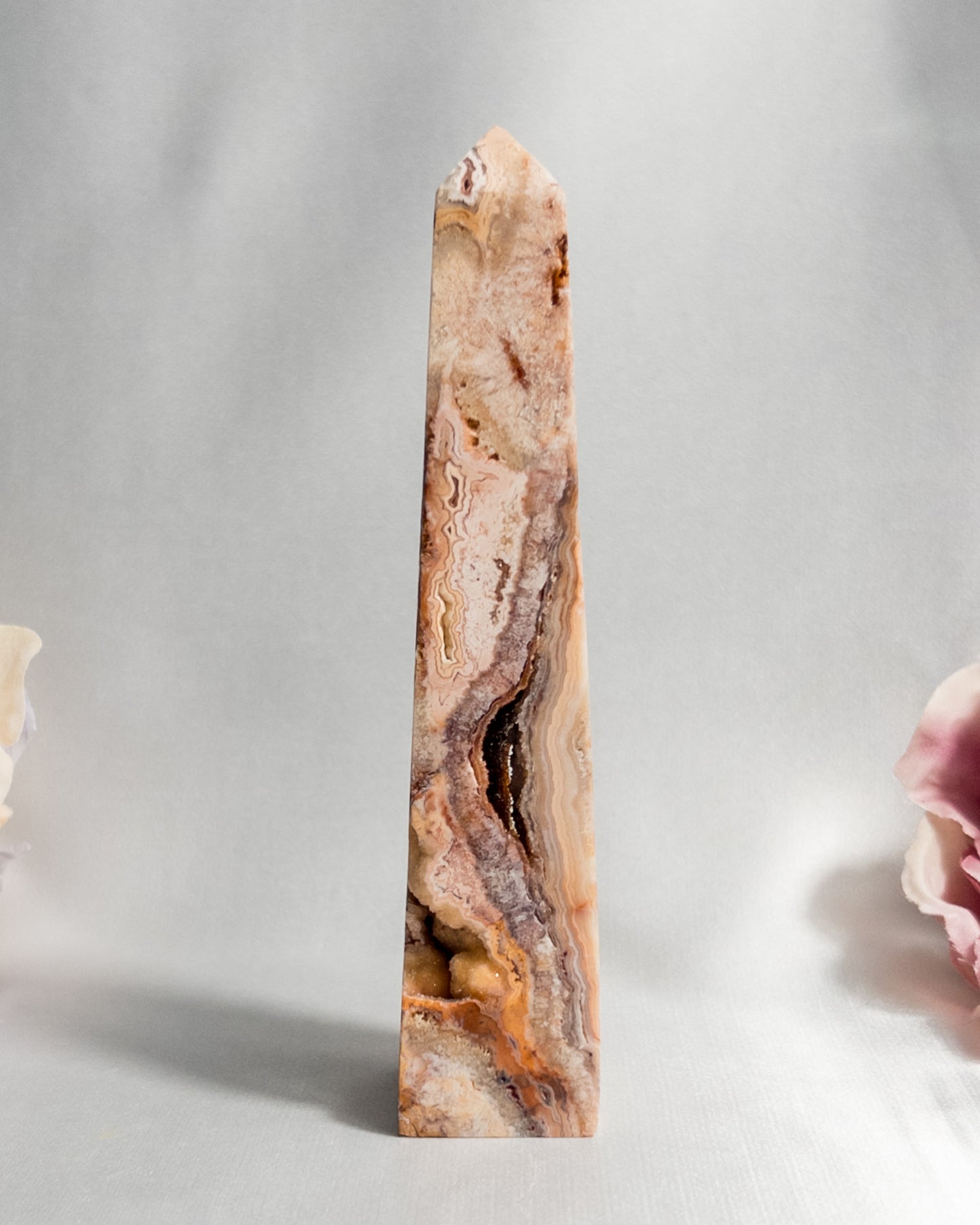 Pink Crazy Lace Agate Tower #4