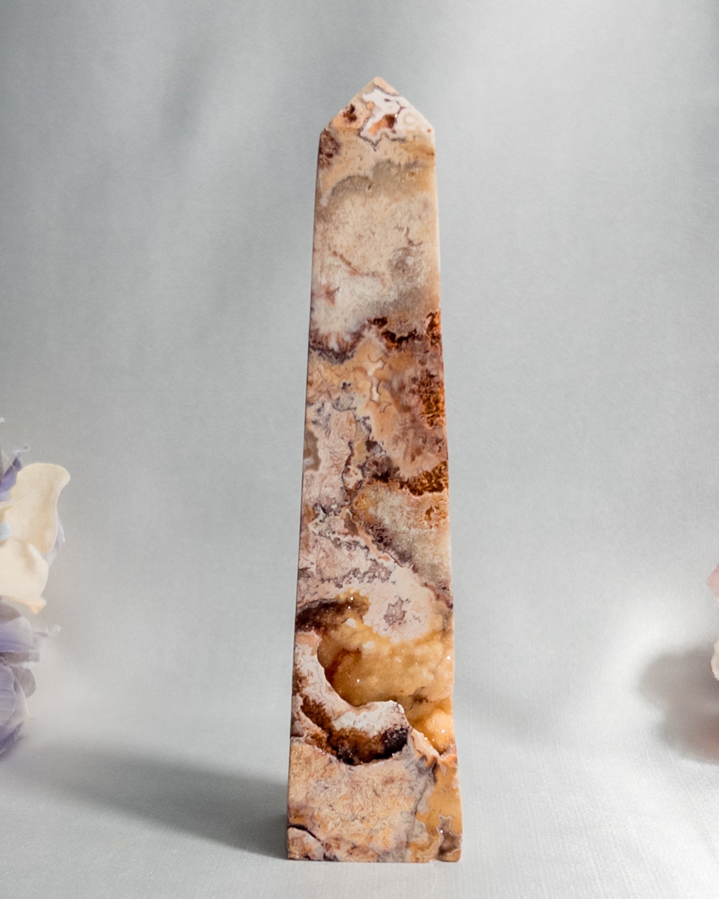 Pink Crazy Lace Agate Tower #4