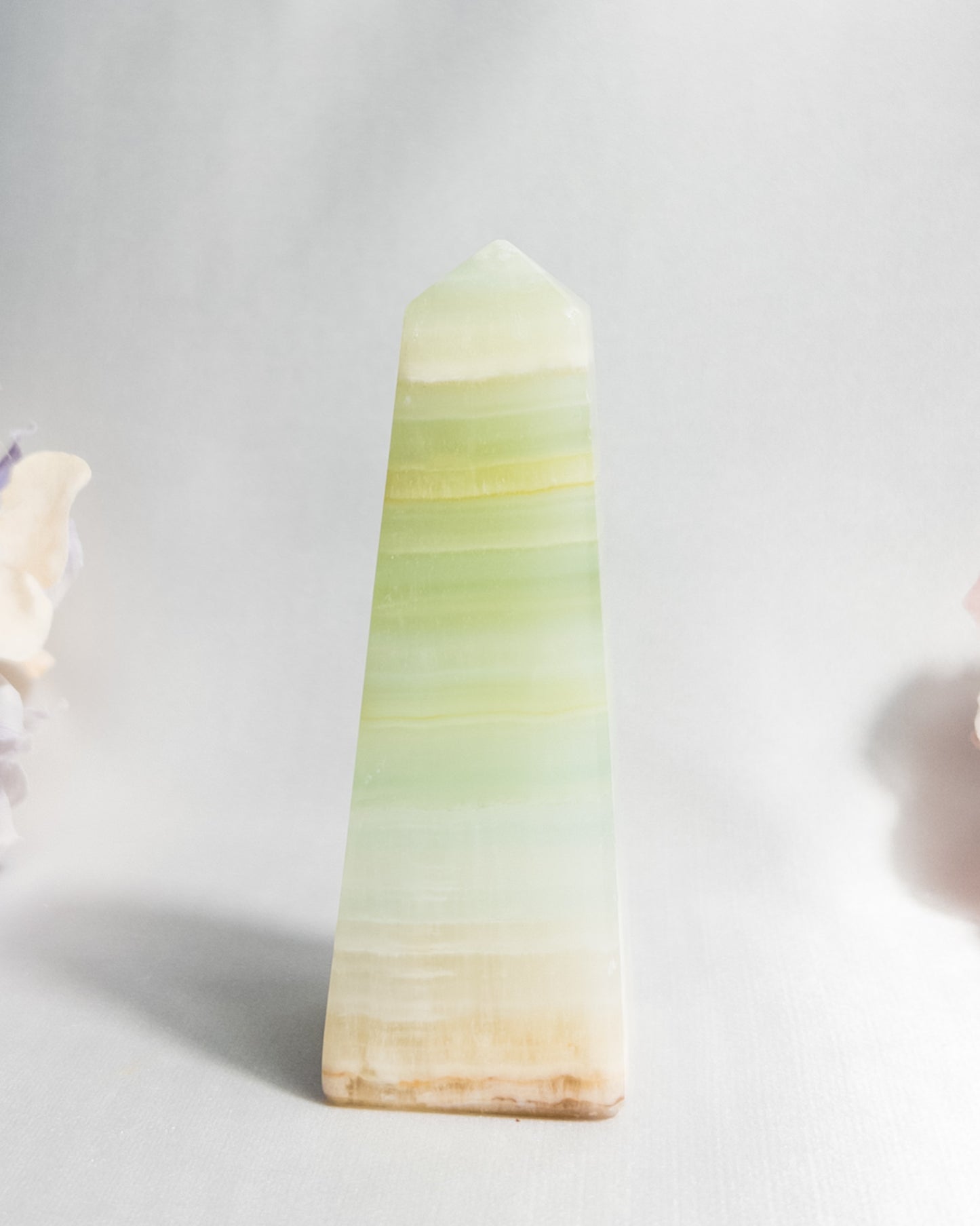 Pistachio Calcite Obelisks