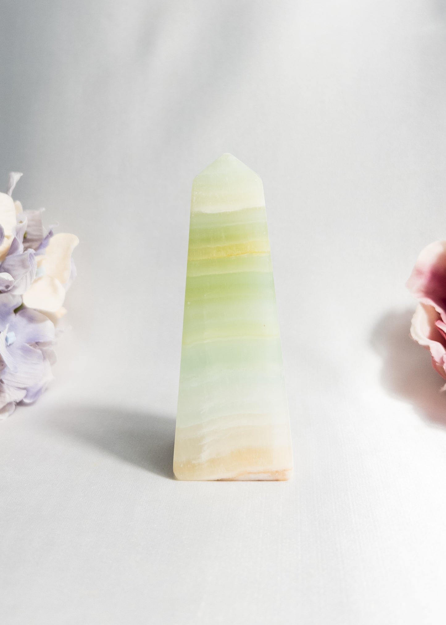 Pistachio Calcite Obelisks