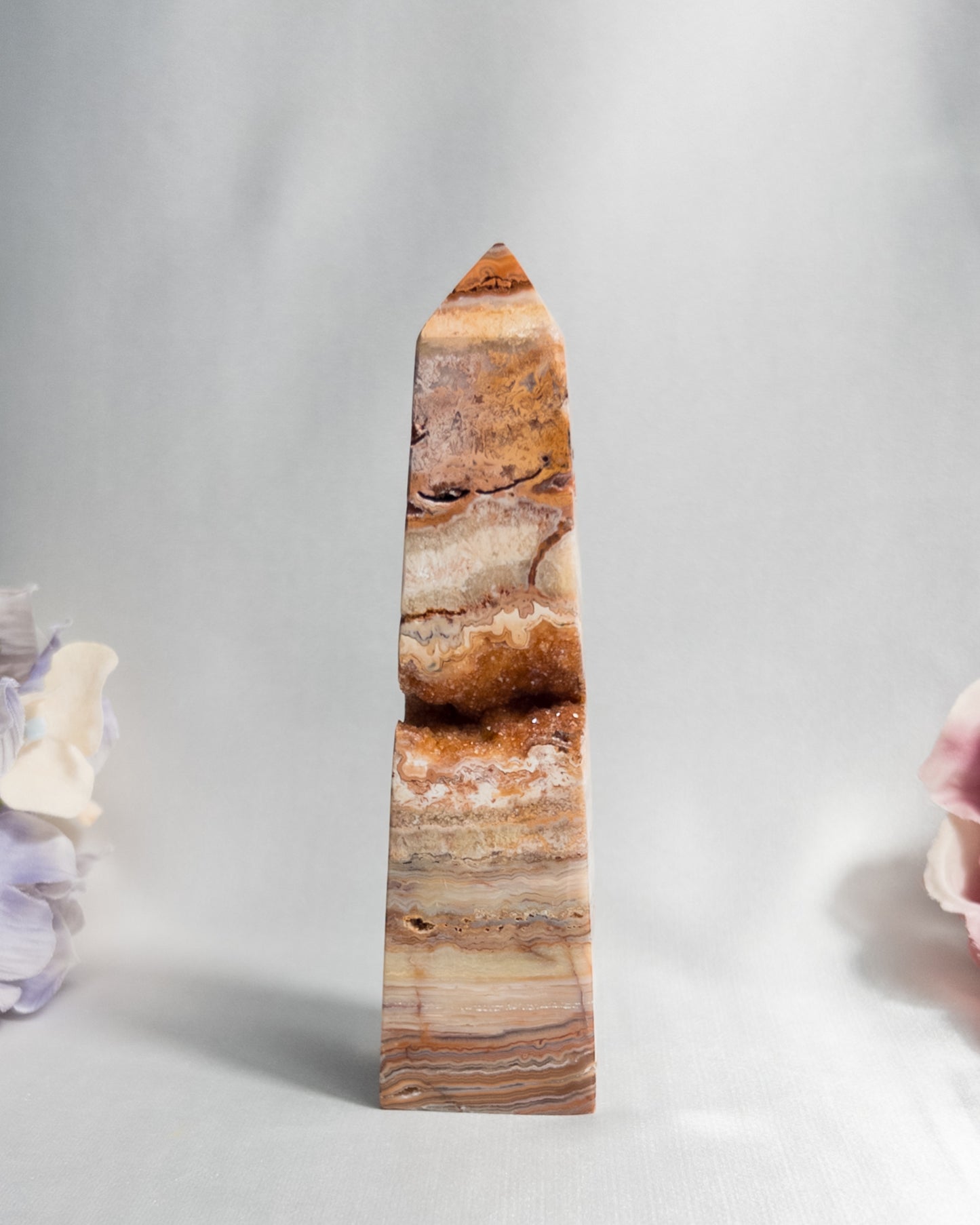 Pink Crazy Lace Agate Tower #2