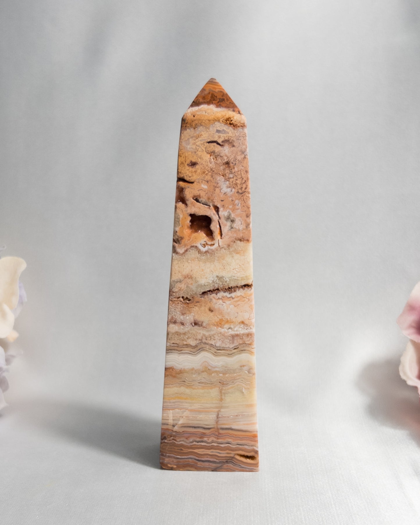 Pink Crazy Lace Agate Tower #2