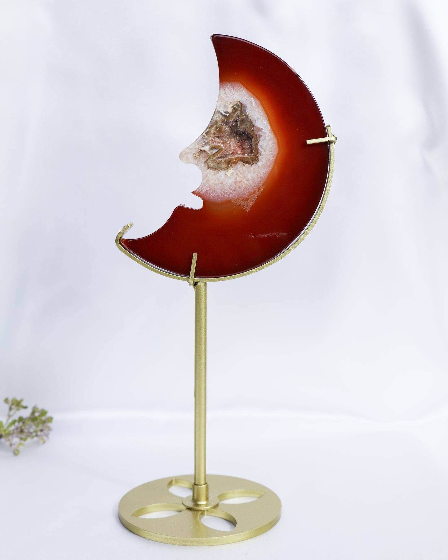 Carnelian Moon on Stand #2