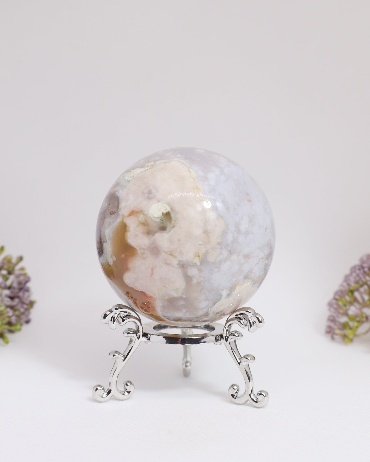 Flower Agate Sphere #4