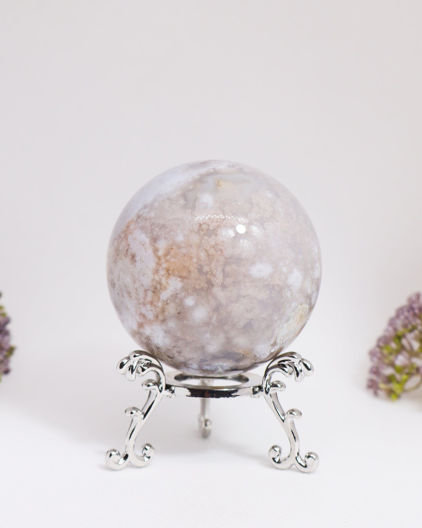 Flower Agate Sphere #4