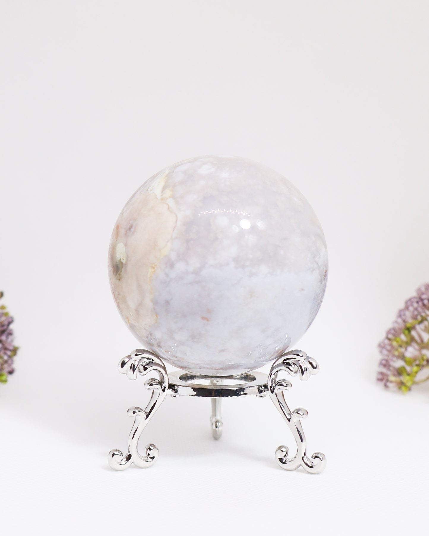 Flower Agate Sphere #4