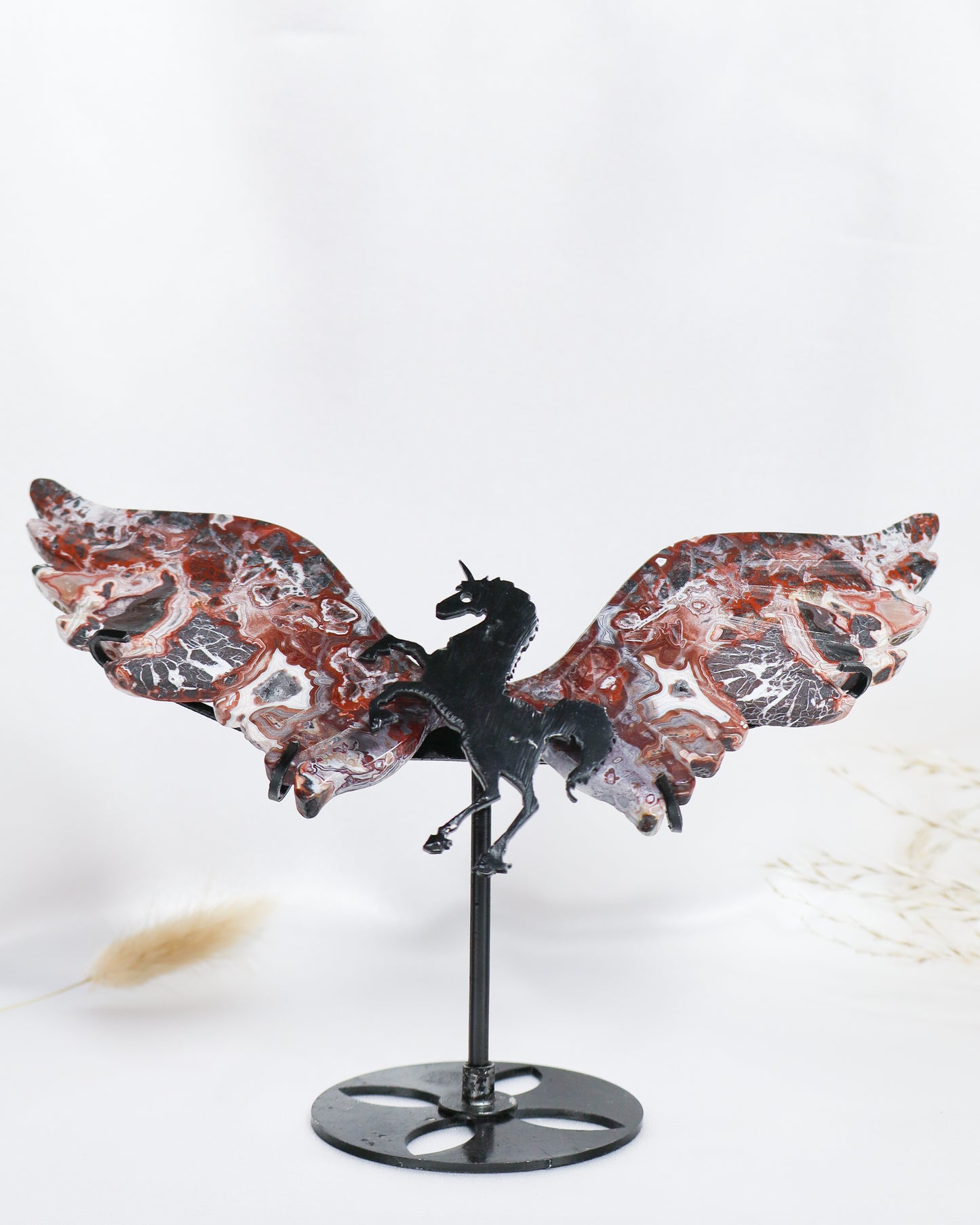 Mexican Crazy Lace Agate Unicorn Wings