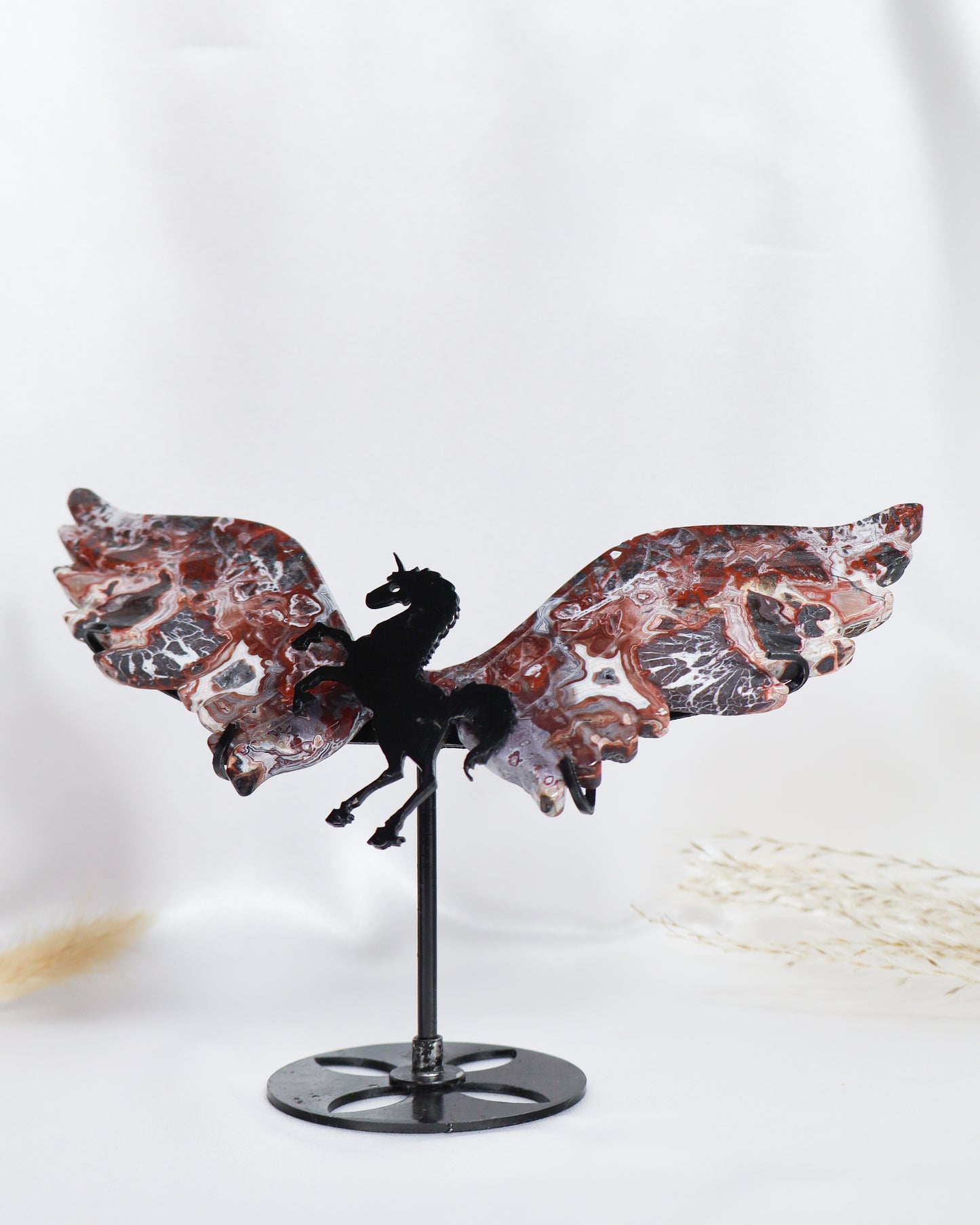 Mexican Crazy Lace Agate Unicorn Wings