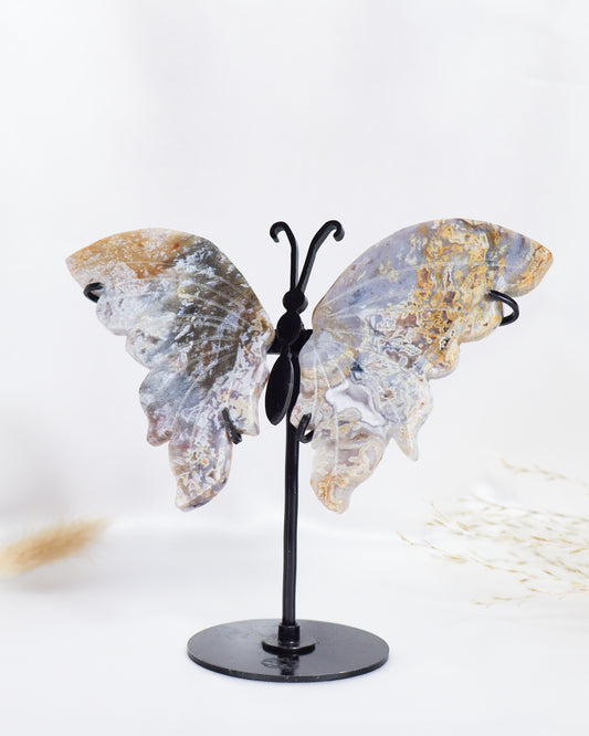 Moss Agate Butterfly Wings #9