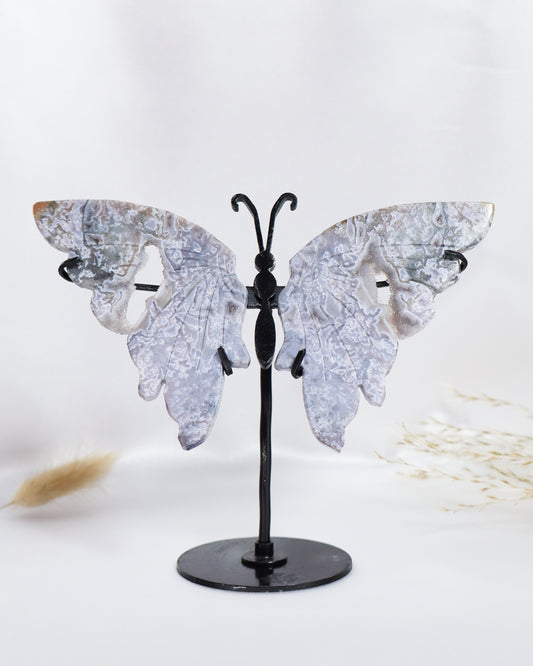 Moss Agate Butterfly Wings #10