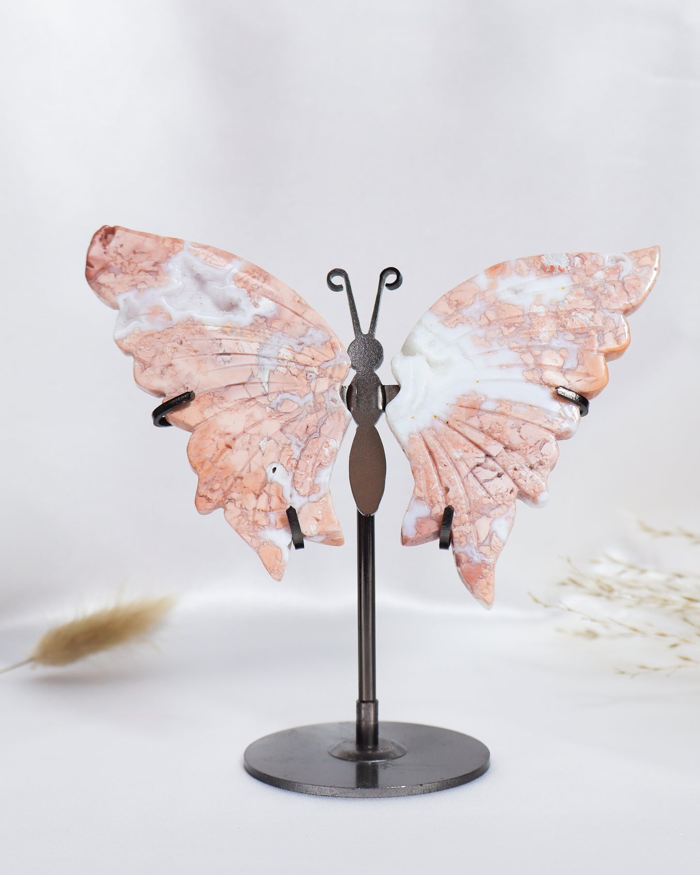 Pink Agate Butterfly Wings #1