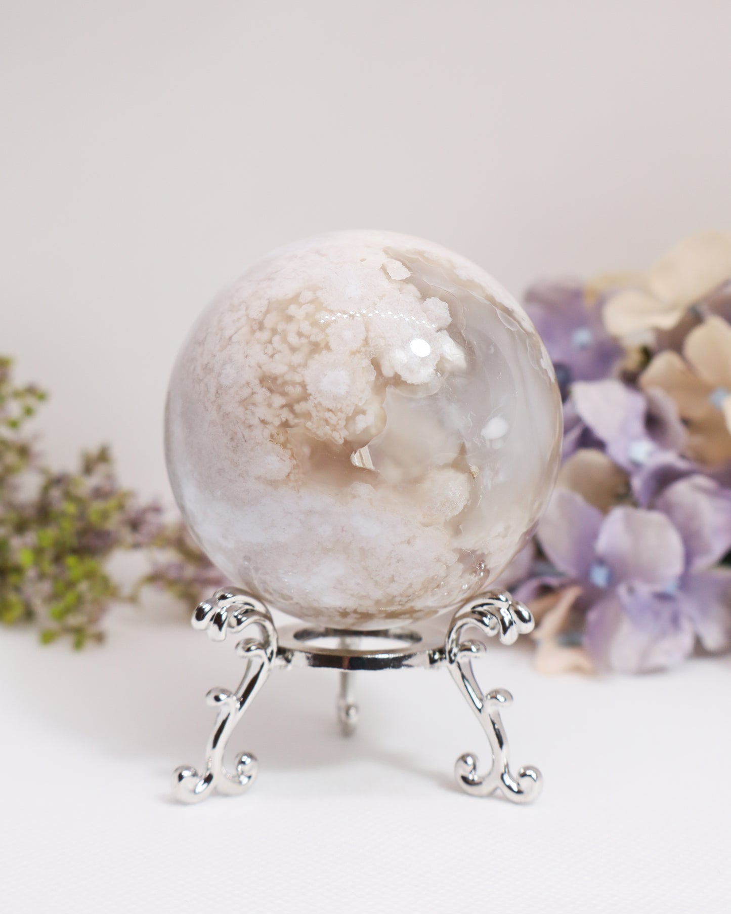 Flower Agate Sphere #2