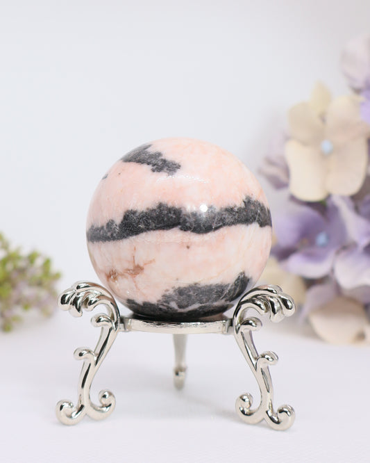 Pink Zebra Jasper Sphere #1