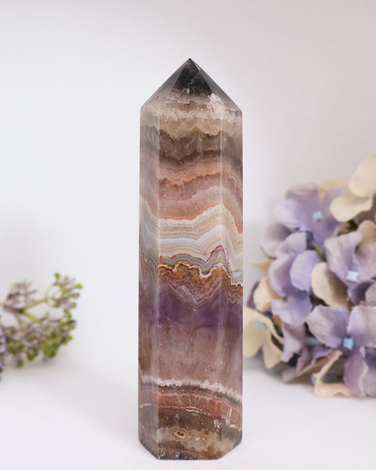 Amethyst Agate Tower #4- Tip Little Broken