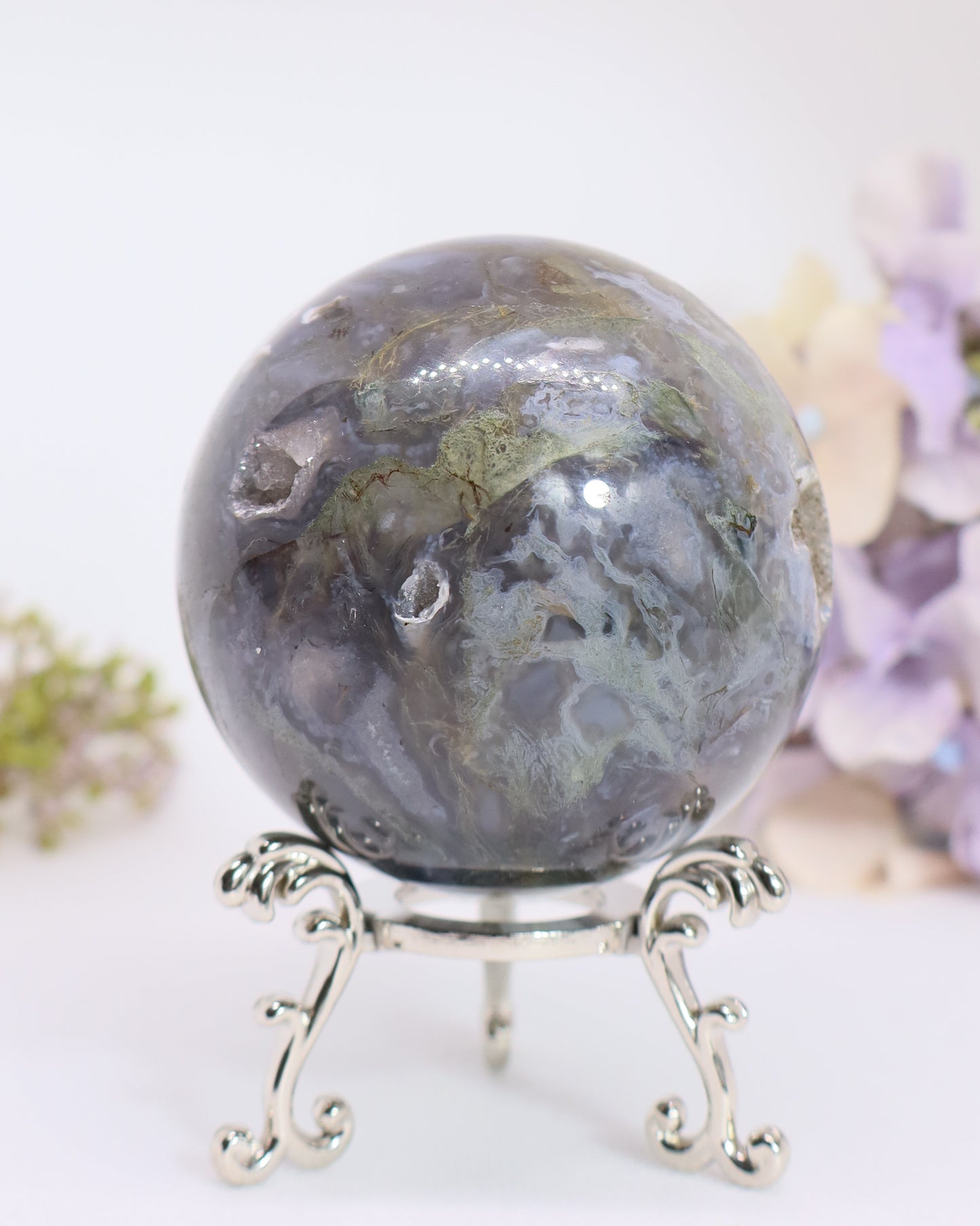 Moss Agate Sphere #1