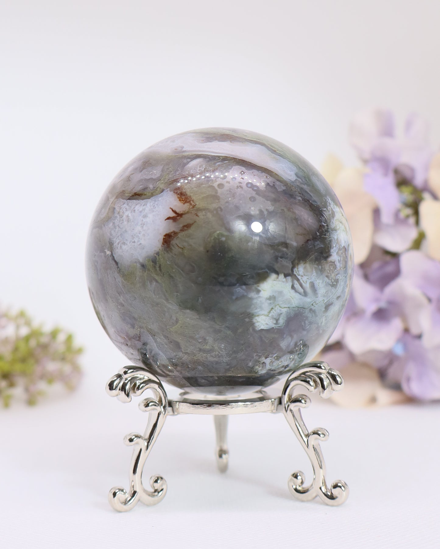 Moss Agate Sphere #1