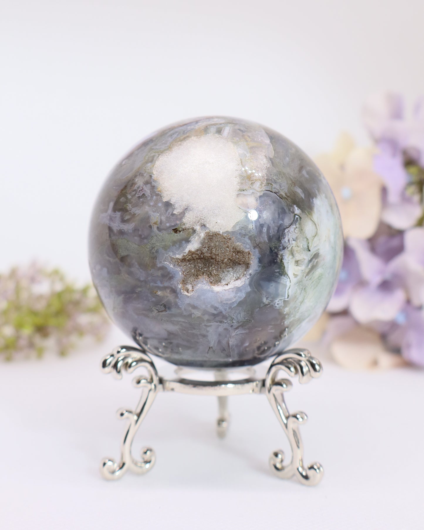 Moss Agate Sphere #1